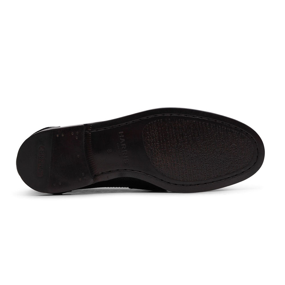 Harris Firenze 1913 Rice Grain Embossed Leather Moccasin Brown 