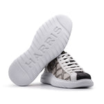 Harris Firenze 1913 Rumble Print Leather Sneakers Grey