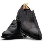 Harris Firenze 1913 Slip-On Mit Brogue Verzierungen Oxford Black
