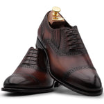 Harris Firenze 1913 Slip-On Mit Brogue Verzierungen Oxford Brown