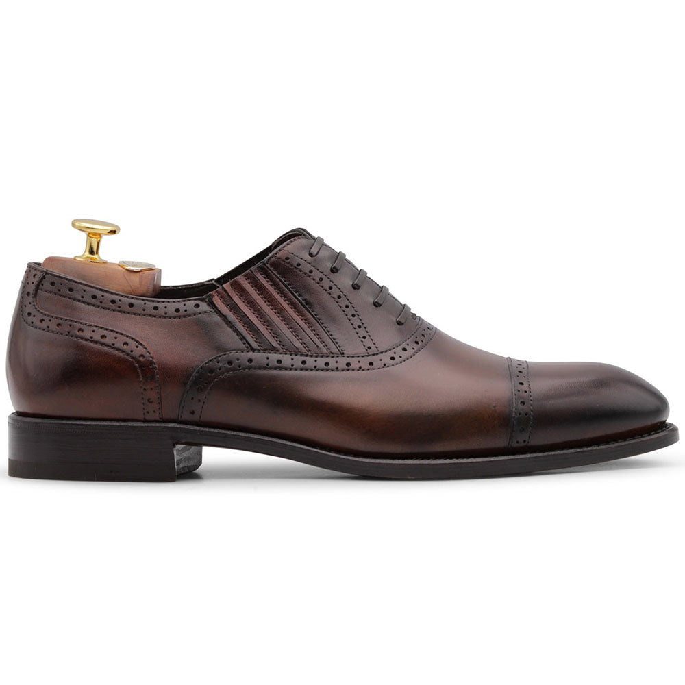 Harris Firenze 1913 Slip-On Mit Brogue Verzierungen Oxford Brown