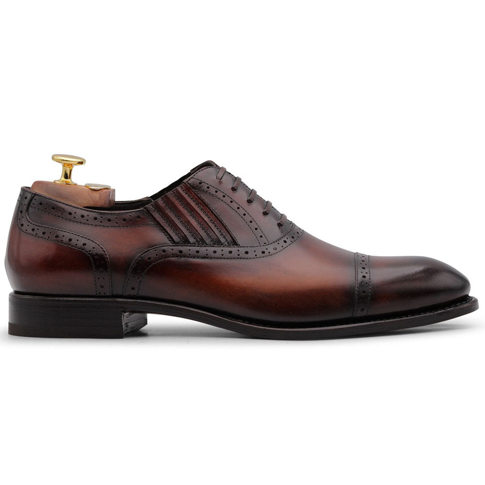 Harris Firenze 1913 Slip-On Mit Brogue Verzierungen Oxford Brown