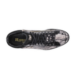 Harris Firenze 1913 Soft Rock Python Leather Hi-Top Sneakers Grey