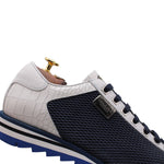 Harris Firenze 1913 Crocodile Print Sneakers Blue
