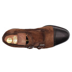Harris Firenze 1913 Suede Double Buckle Shoes Brown