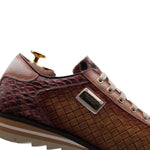 Harris Firenze 1913 Suede / Embossed Iguana Leather Sneakers Brown