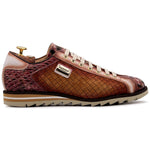 Harris Firenze 1913 Suede / Embossed Iguana Leather Sneakers Brown