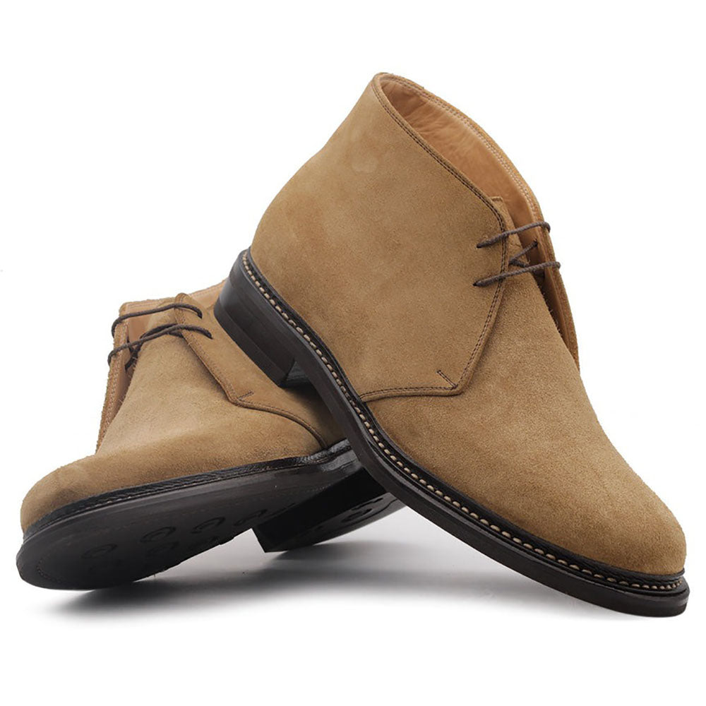 Harris Firenze 1913 Suede Lace-up Boots Beige