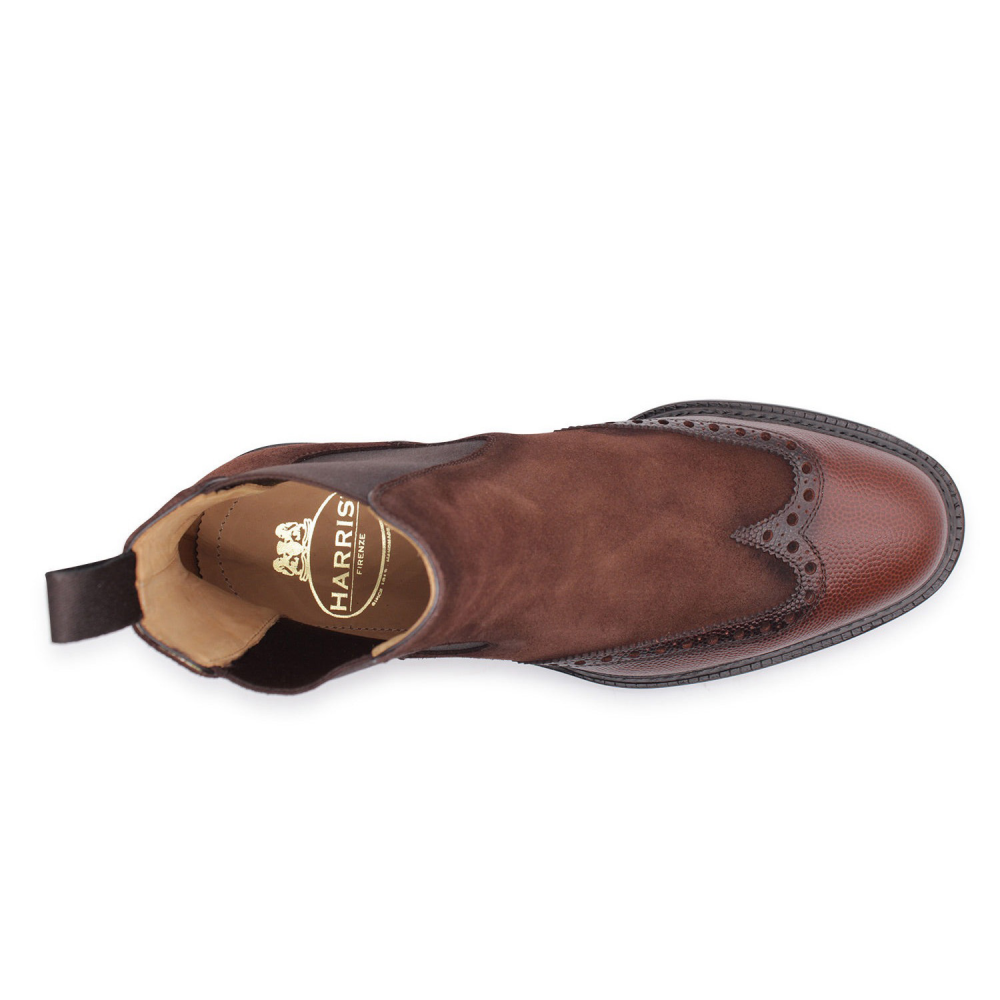 Harris Firenze 1913 Suede / Leather Chukka Boots Brown