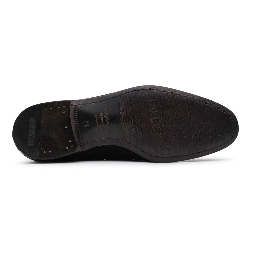 Harris Firenze 1913 Suede Leather Moccasin Black