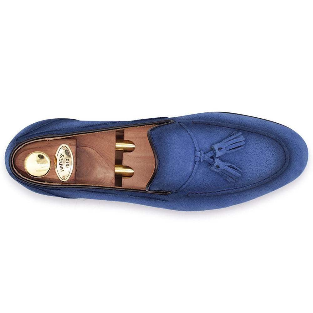 Harris Firenze 1913 Suede Leather Moccasin Sky Blue