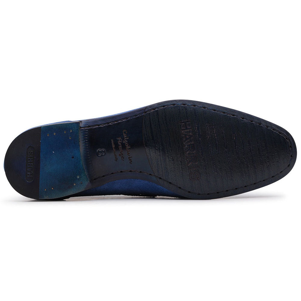 Harris Firenze 1913 Suede Leather Moccasin Sky Blue