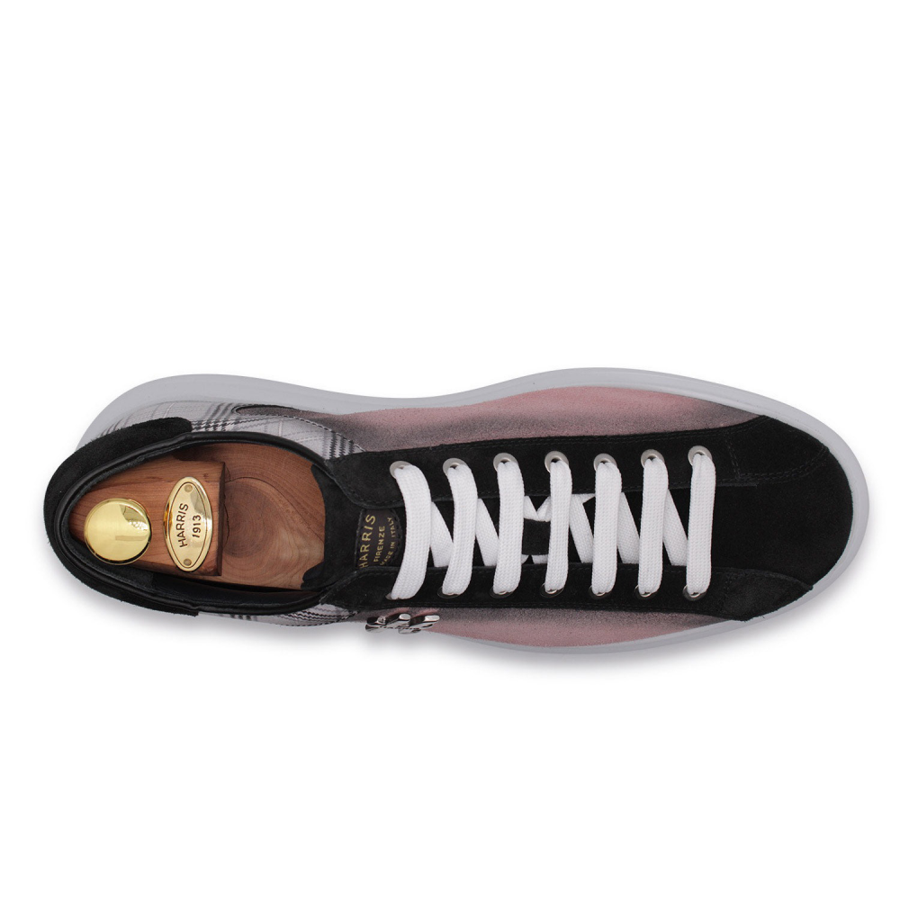 Harris Firenze 1913 Textured Leather Sneakers Rose