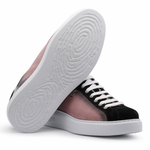 Harris Firenze 1913 Textured Leather Sneakers Rose