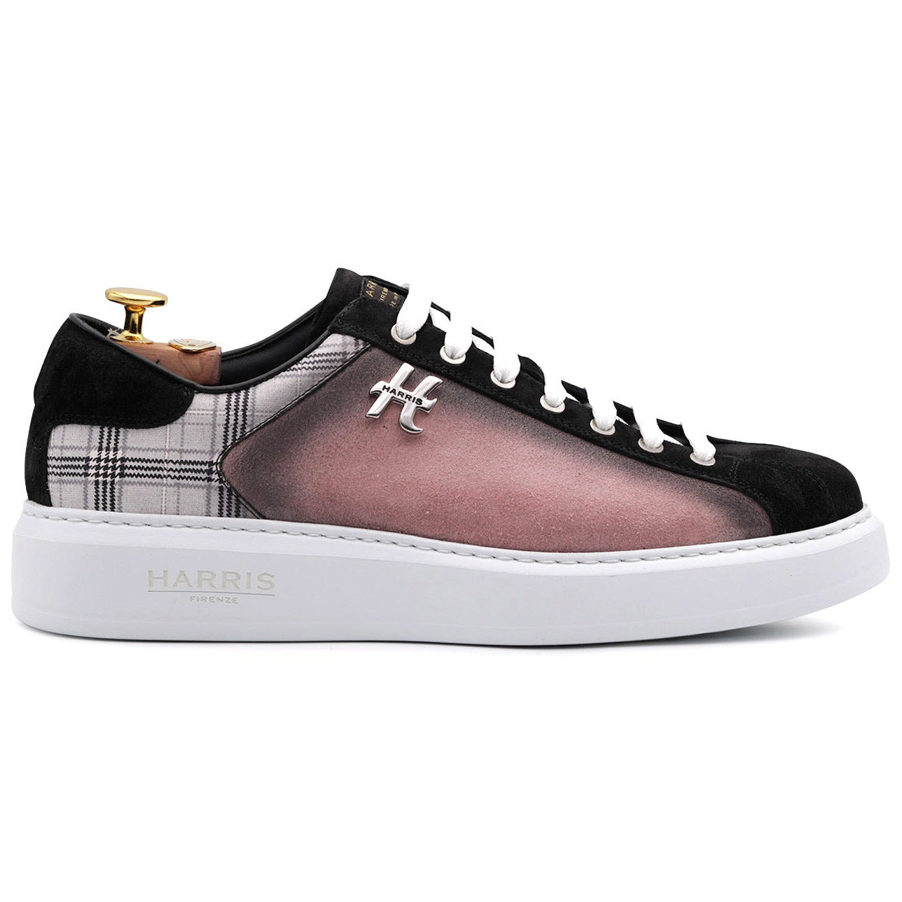 Harris Firenze 1913 Textured Leather Sneakers Rose