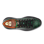 Harris Firenze 1913 Vintage Print Leather Sneakers Green