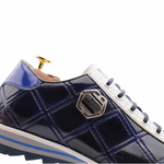 Harris Firenze 1913 Vintage Print Sneakers Blue