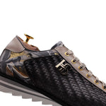 Harris Firenze 1913 Weave Leather Sneakers Black