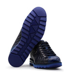 Harris Firenze 1913 Weave Leather Sneakers Blue