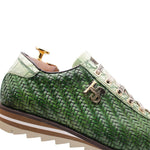 Harris Firenze 1913 Weave Leather Sneakers Green