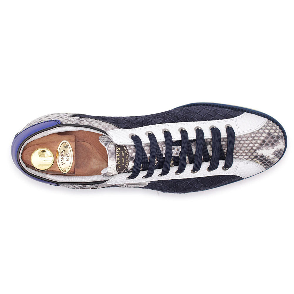 Harris Firenze 1913 Weave Suede Sneakers Blue