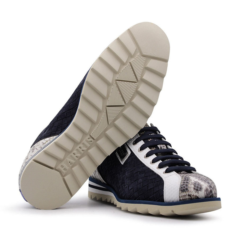 Harris Firenze 1913 Weave Suede Sneakers Blue