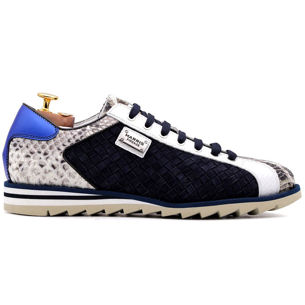 Harris Firenze 1913 Weave Suede Sneakers Blue