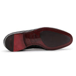 Harris Firenze 1913 Woven Calfskin Loafers Black
