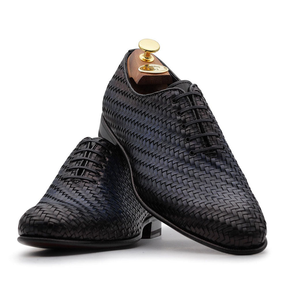 Harris Firenze 1913 Woven Leather Shoes Blue
