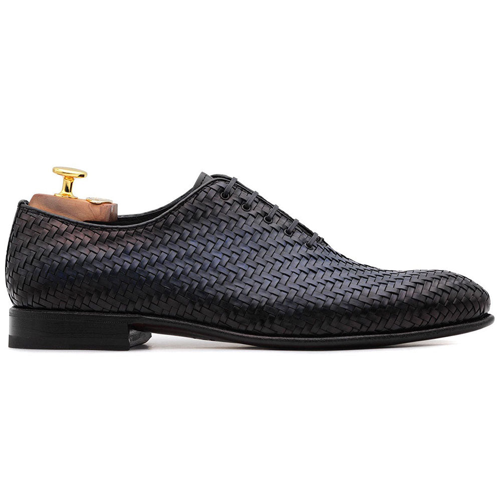 Harris Firenze 1913 Woven Leather Shoes Blue