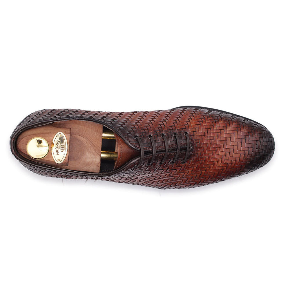 Harris Firenze 1913 Woven Leather Shoes Brown