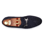Harris Firenze 1913 Woven Suede Loafers Blue