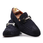 Harris Firenze 1913 Woven Suede Loafers Blue