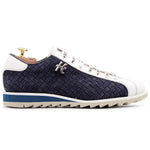 Harris Firenze 1913 Woven Suede Sneakers Blue