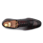 Harris Shoes 1913 Brogue Stringed Leather Shoes Bordeaux