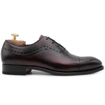 Harris Shoes 1913 Brogue Stringed Leather Shoes Bordeaux
