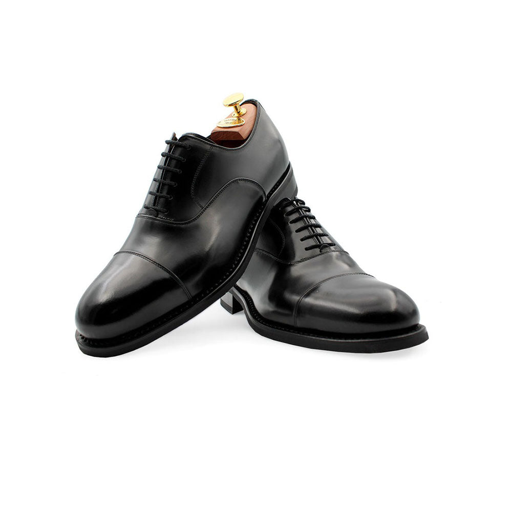 Harris Shoes 1913 Calfskin Cap Toe Shoes Nero