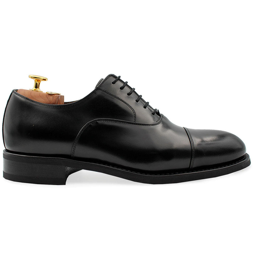 Harris Shoes 1913 Calfskin Cap Toe Shoes Nero