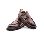 Harris Shoes 1913 Calfskin Double Buckle Shoes Marrone