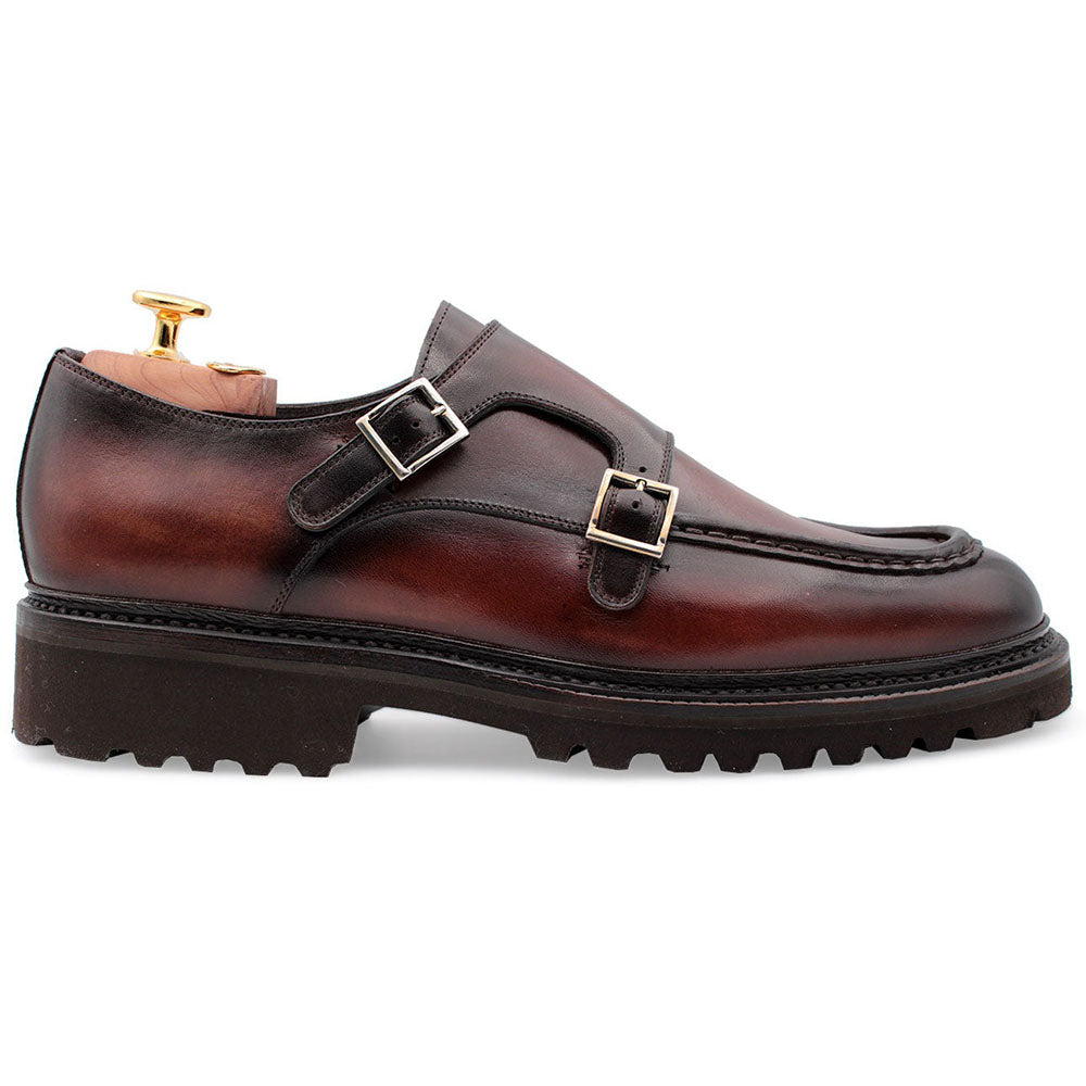 Harris Shoes 1913 Calfskin Double Buckle Shoes Marrone