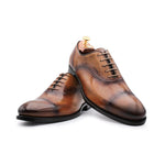 Harris Shoes 1913 Calfskin Lace-up Oxfords Brown