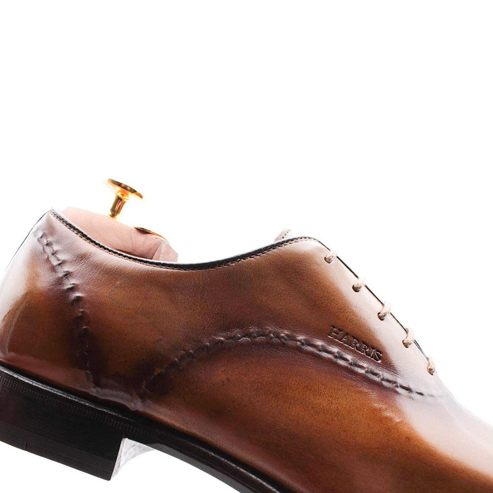 Harris Shoes 1913 Calfskin Lace-up Oxfords Brown