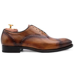 Harris Shoes 1913 Calfskin Lace-up Oxfords Brown