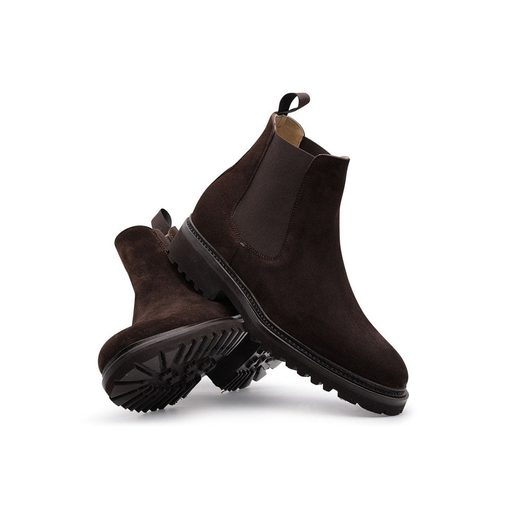 Harris Shoes 1913 Calfskin Leather Chelsea Boots Brown
