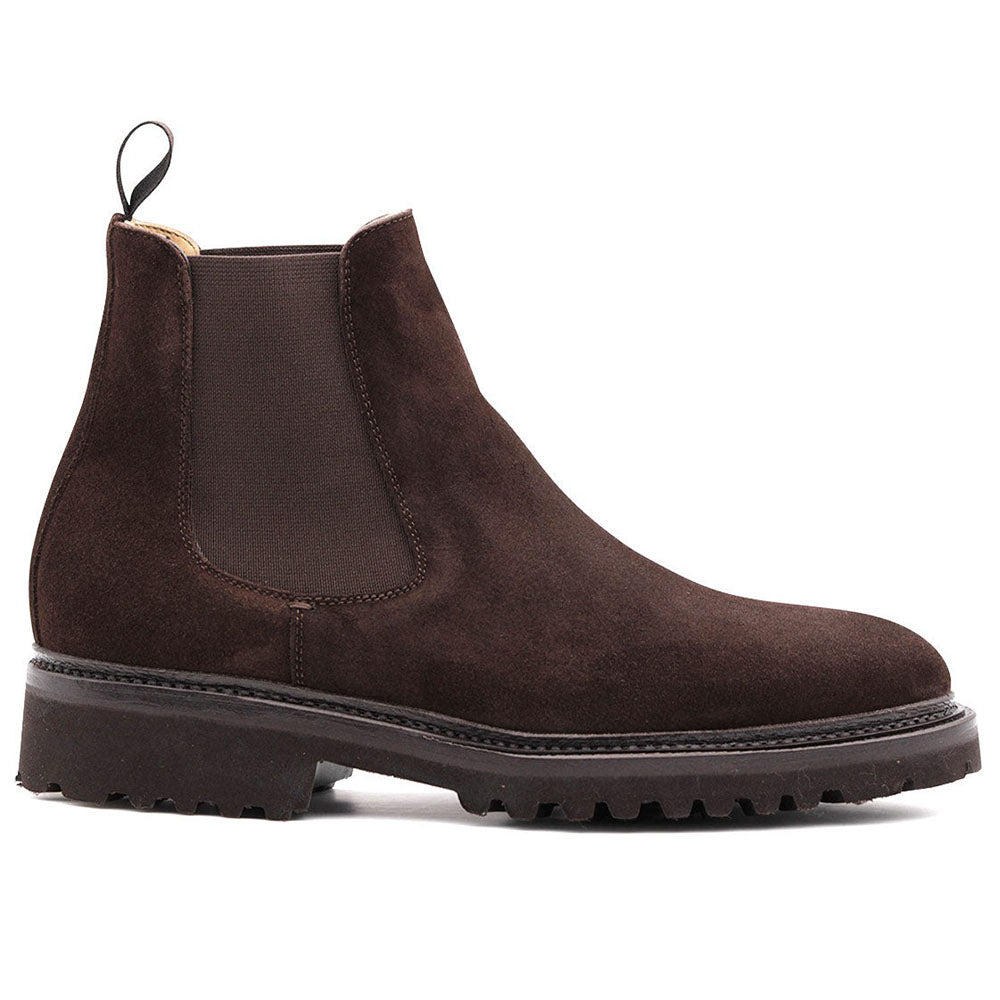 Harris Shoes 1913 Calfskin Leather Chelsea Boots Brown