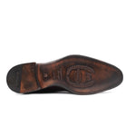 Harris Shoes 1913 Calfskin Leather Double Buckle Shoes Marrone