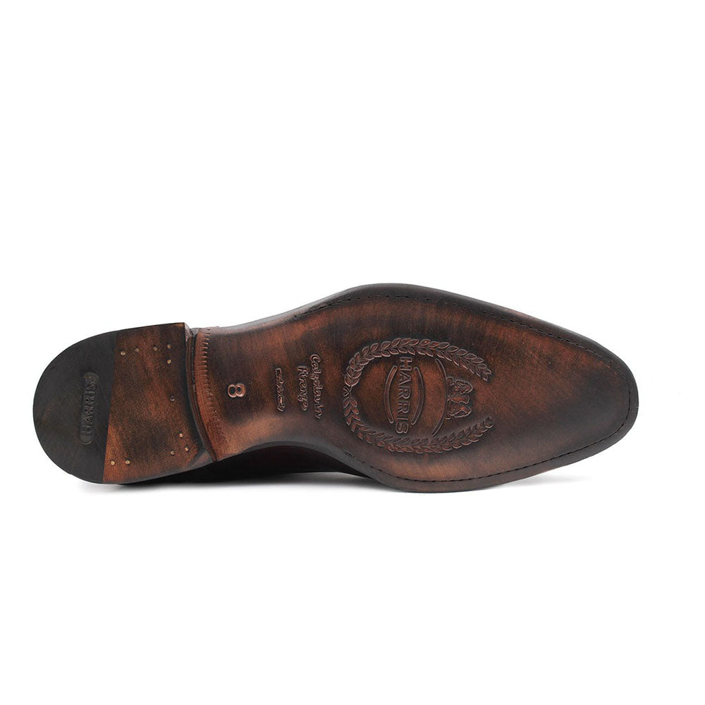 Harris Shoes 1913 Calfskin Leather Double Buckle Shoes Marrone