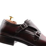 Harris Shoes 1913 Calfskin Leather Double Buckle Shoes Marrone