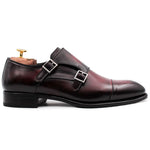 Harris Shoes 1913 Calfskin Leather Double Buckle Shoes Marrone