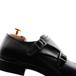 Harris Shoes 1913 Calfskin Leather Double Buckle Shoes Verde